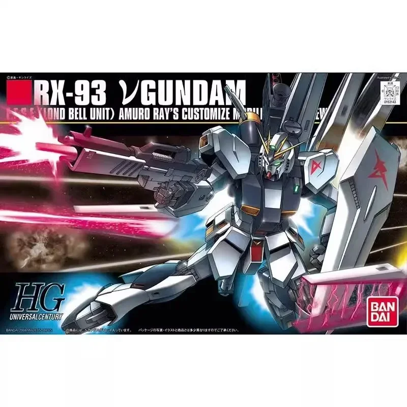 BANDAI Anime HG 1/144 RX-93 V Gundam New Mobile Report Gundam  Assembly Plastic Model Kit Action Toys Figures Gift