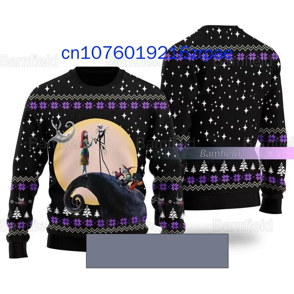 Jack Skellington  Nightmare Before Christmas Ugly Sweater Men and Women Casual Cartoon Sweatshirt Christmas Sweater