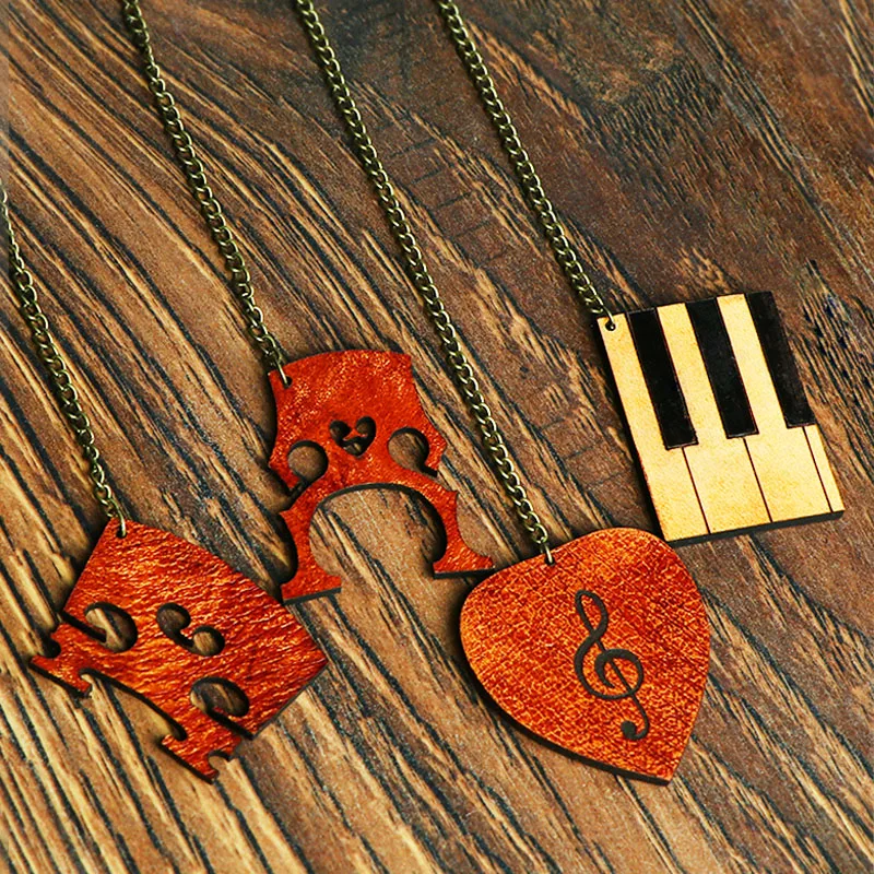 

Handmade leather musical instrument bookmark cowhide bag pendant hanging ornament bridge pick vintage and minimalist gift