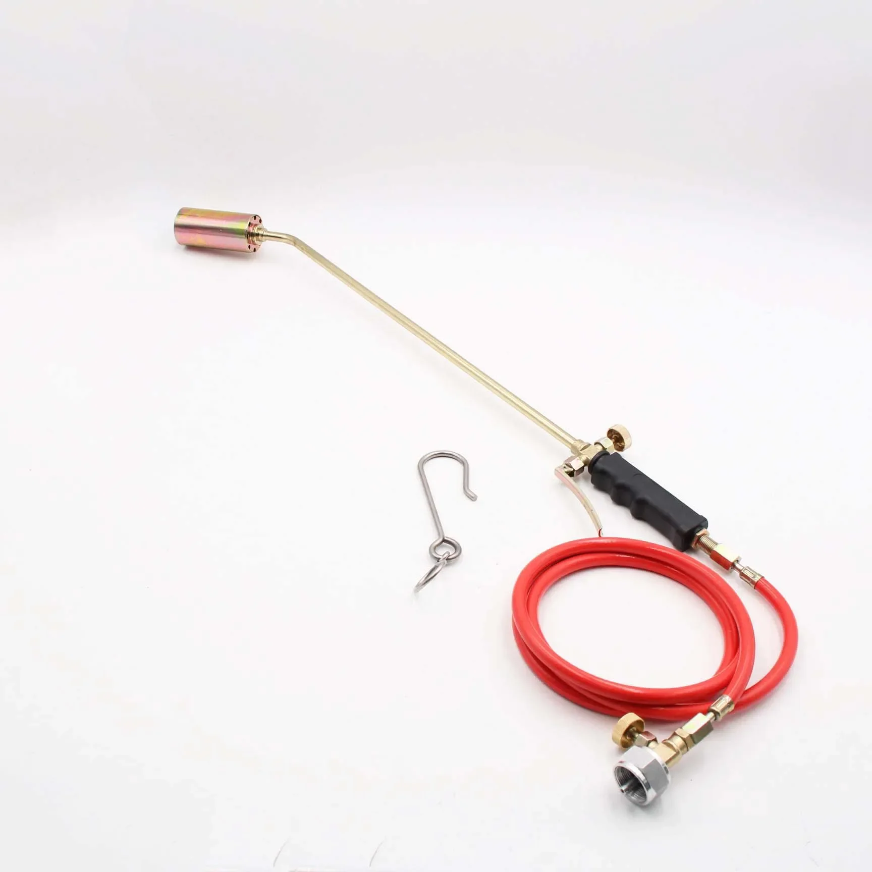 Propane Torch Weed Burner Torch, Double Valve Blow Torch 50 inch Hose Adjustable Flame Control for Soldering Thawing Weeding BBQ