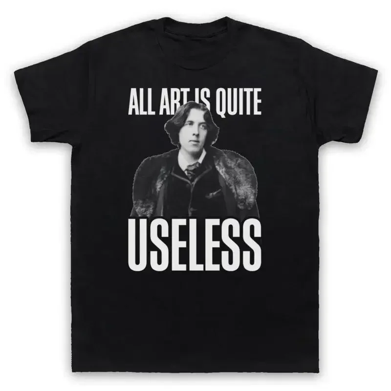 ALL ART IS USELESS OSCAR WILDE UNOFFICIAL WRITER QUOTE MENS WOMENS T SHIRT