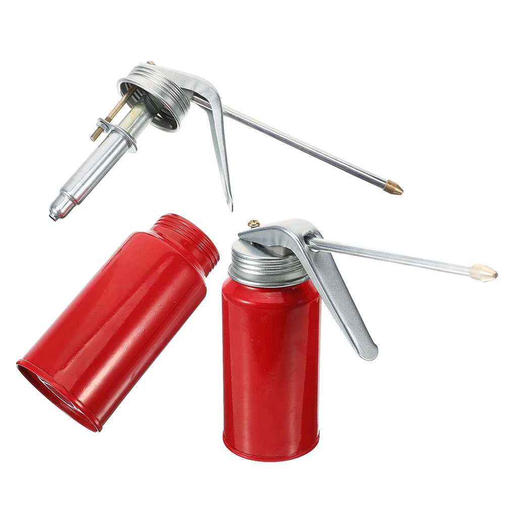 

2 Pcs Manual Refueling Bottle High Pressure Oil Pumper Hand Oiler Can Engine Dispenser Car Barrel Steel Pot for Machine