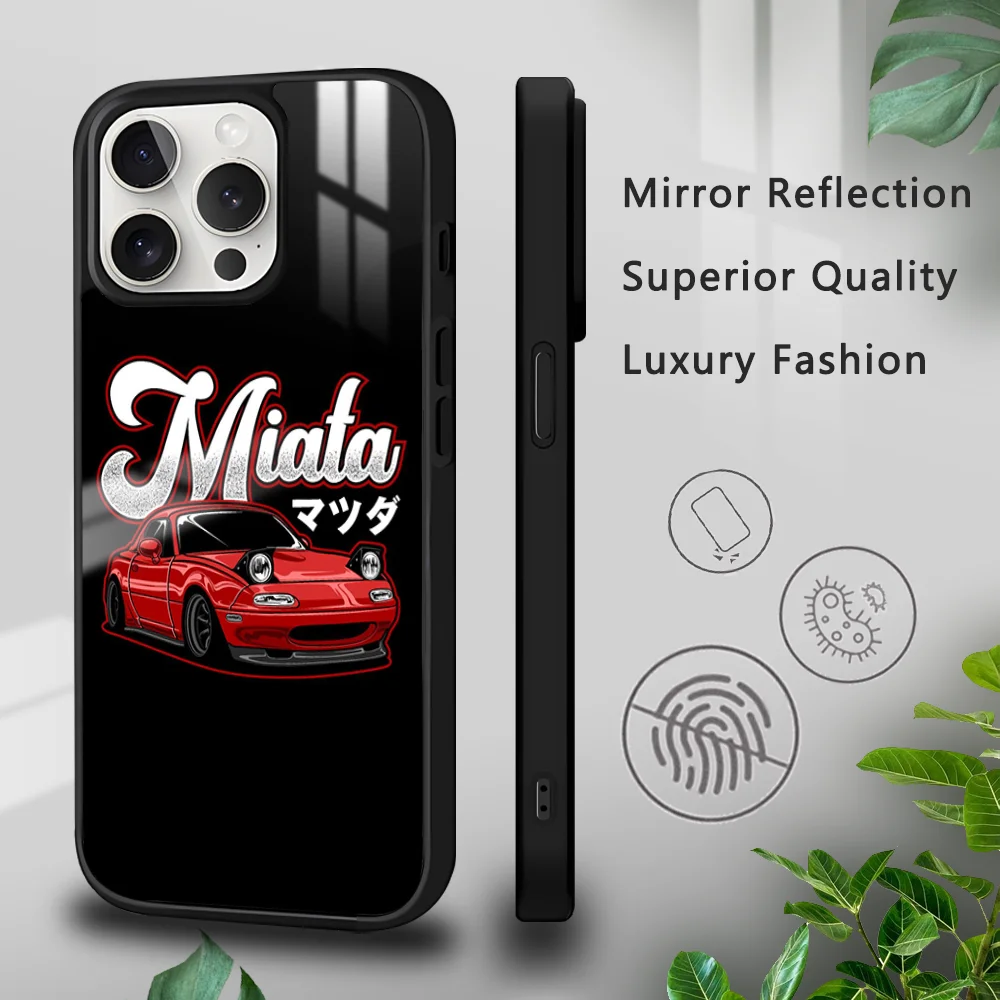 

MX-5 M-MiataS Car Design Phone Case For iPhone 16 15 14 13 12 11 Pro Xs Max Mini Plus Celulares Hard Funda