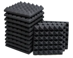 30x30x5cm Studio Acoustic Foam Panels Sound Insulation Treatment KTV Room Wall Soundproof Foam Sponge Pad Pyramid
