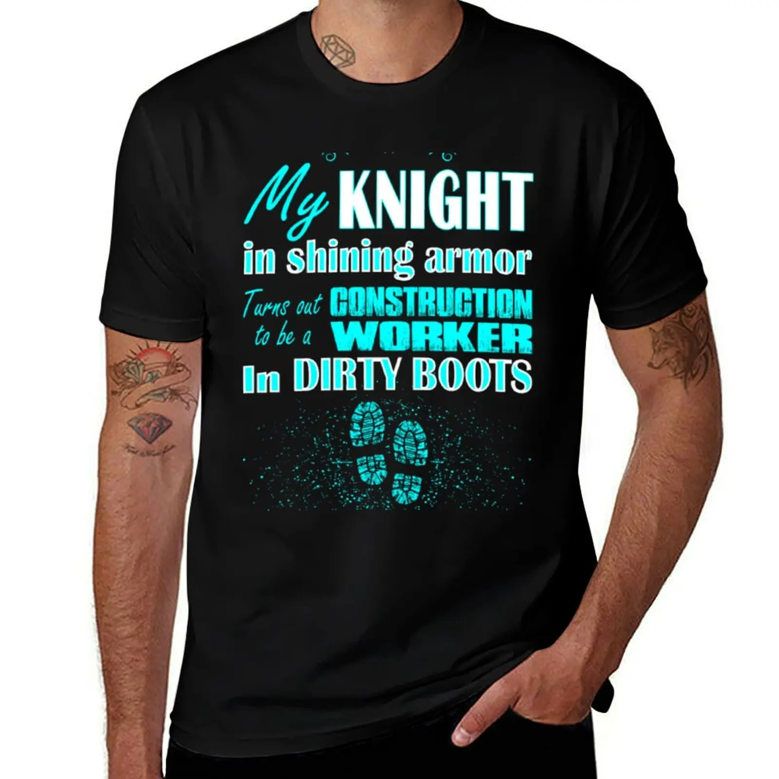 

shirt man high Knight Armor Tee Construction t Worker quality Boots Shining luxury brand personalised T-Shirt shirts t T-Shirt