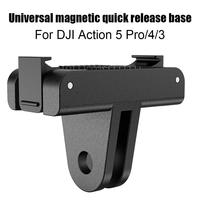 For DJI Action 5 pro Sports Camera Magnetic Quick Release Base Anti-Slip Metal Adapter Installed On Helmet/bicycle Accessories
