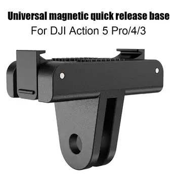 Für DJI Action 5 pro Sportkamera, magnetische Schnellverschlussbasis, rutschfester Metalladapter, installiert auf Helm-/Fahrradzubehör