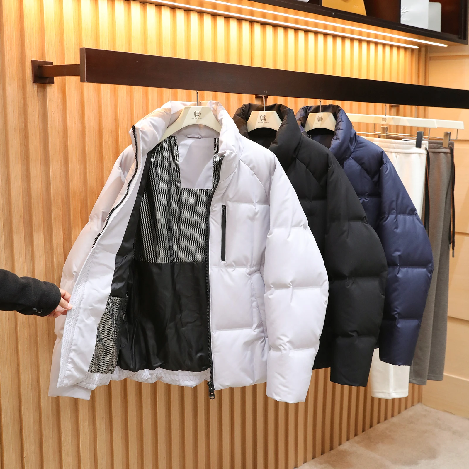 

Men's Outdoor aphene Heating Warm Stand Collar Bread Tee-Proof down Jaet 570 Winter New Arrival Polyester Fiber Du d...