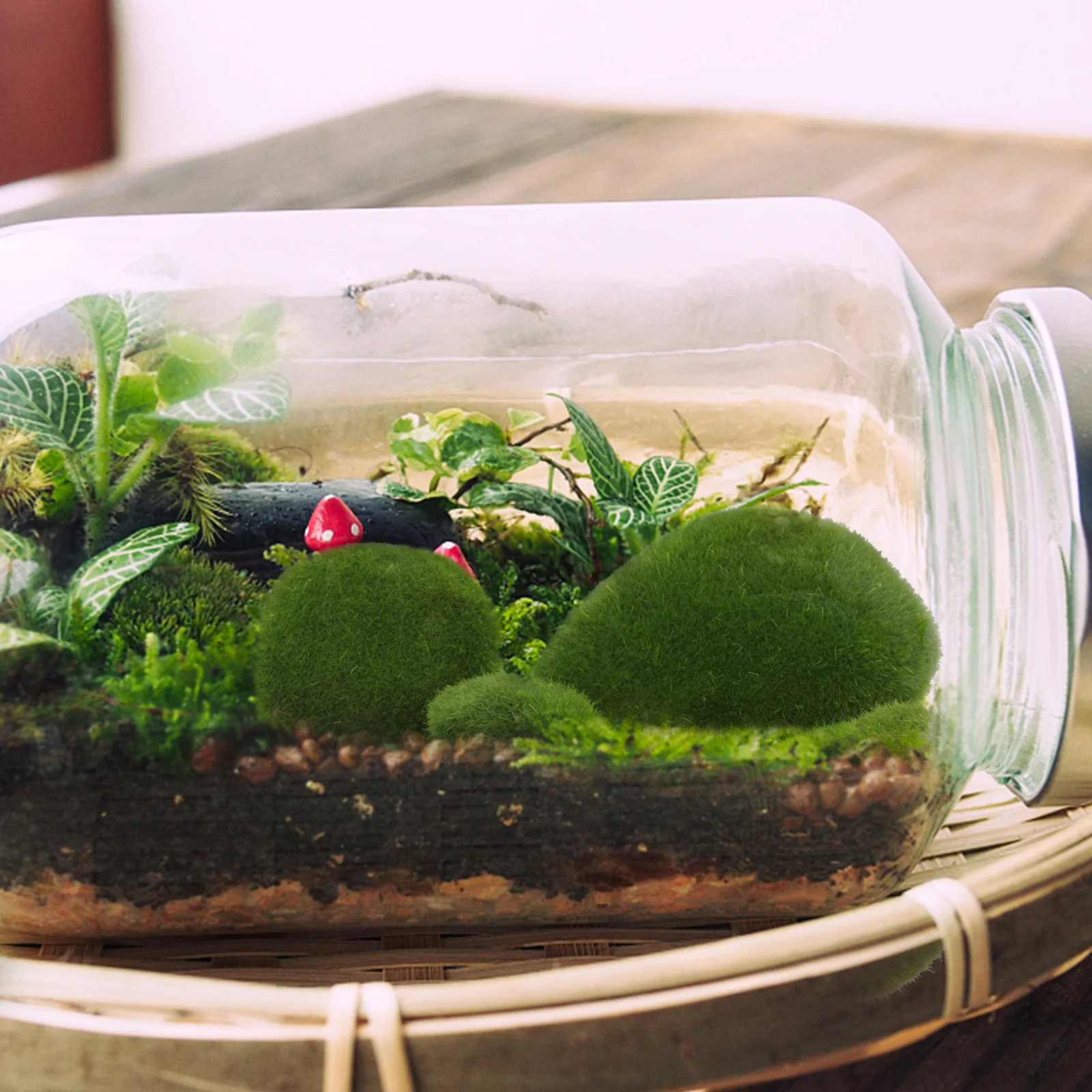 

10pcs Simulated Moss Stones Artificial Mossy Stone For Garden Layout Bonsai Wall Decor Faux Rocks Plant Ornament Decorative