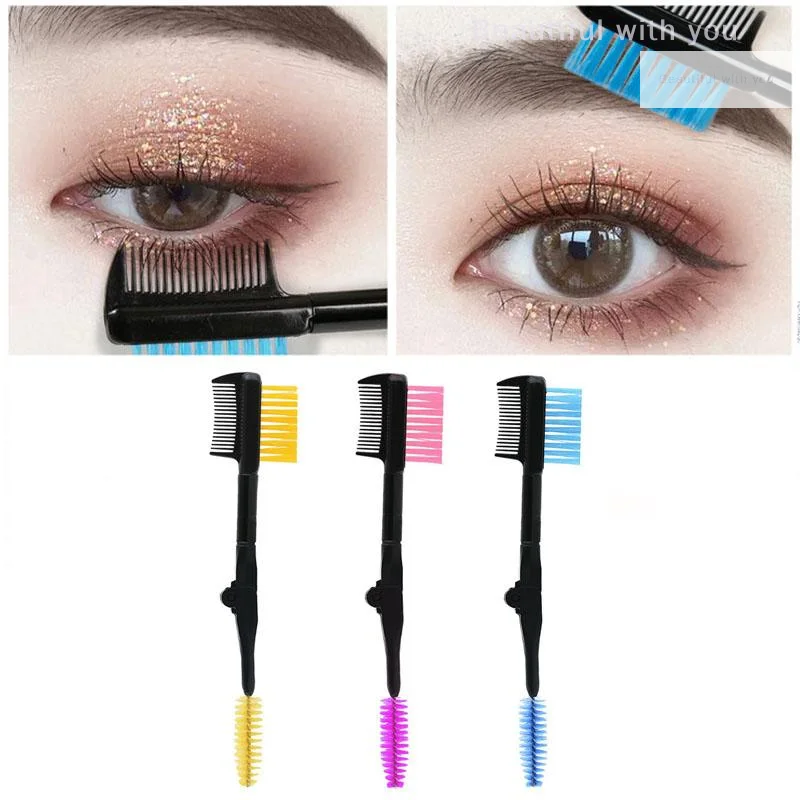 

1 Pcs Professional Eye Makeup Tool Cosmetic Accessories Double Head Foldable Eyebrow Comb Multiple-Purpose Eyebrow Brush Comb