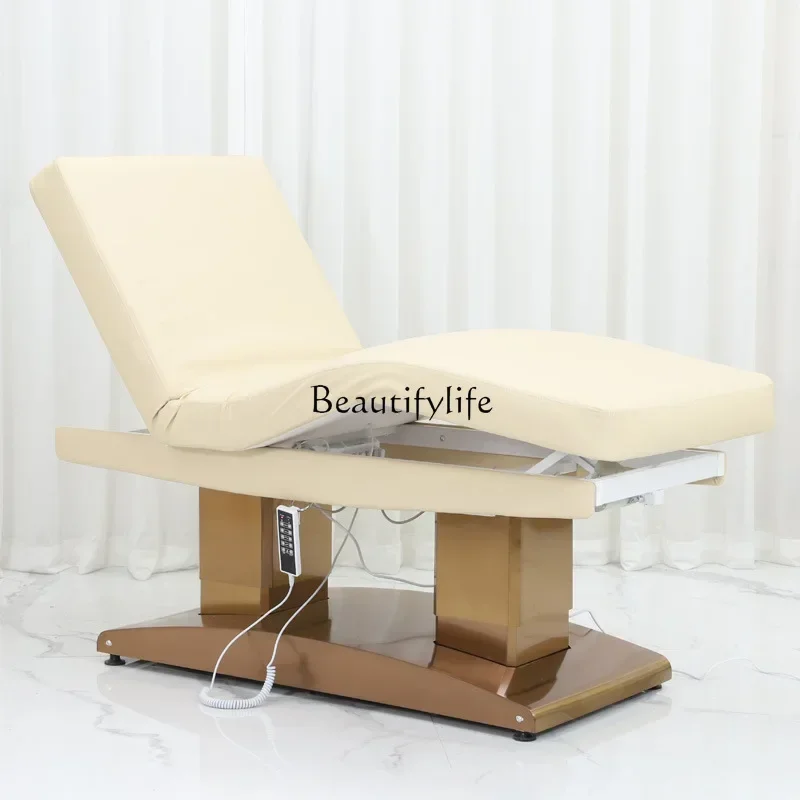 Electric lifting beauty bed beauty salon special multi-functional heating therapy massage bed