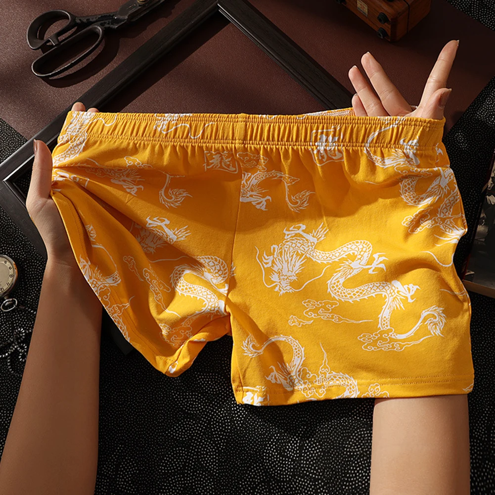 سراويل داخلية بوكسر للرجال قابلة للتنفس مثالية للنوم، تصميم متوسط الخصر، نمط عادي الطول #3