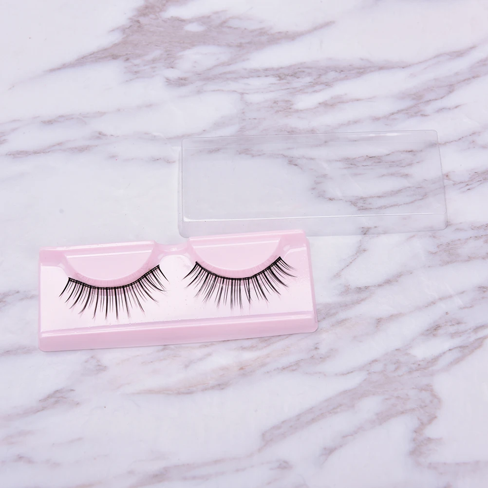 10Pcs  False Eyelashes Empty Packing Box Mini Reusable Eyes Lashes Case PVC Clear Lid Eyelash Holders