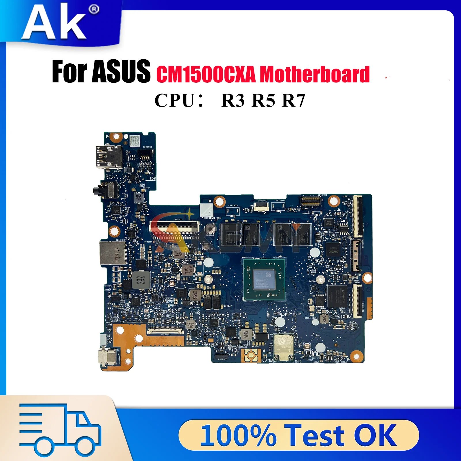 

CM1500CXA Laptop Motherboard For ASUS Chromebook CM1500C CM1500CXA Notebook Mainboard With R3 R5 R7 CPU 100% tests OK fast ship