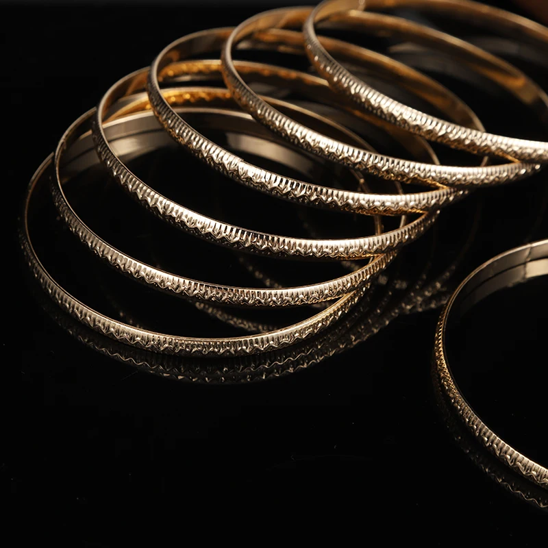 المغرب جديد عصري غرامة زهرة محفورة الذهب اللون أساور العربية الفاخرة مجوهرات لل زفاف كبيرة الحجم الإسورة سوار