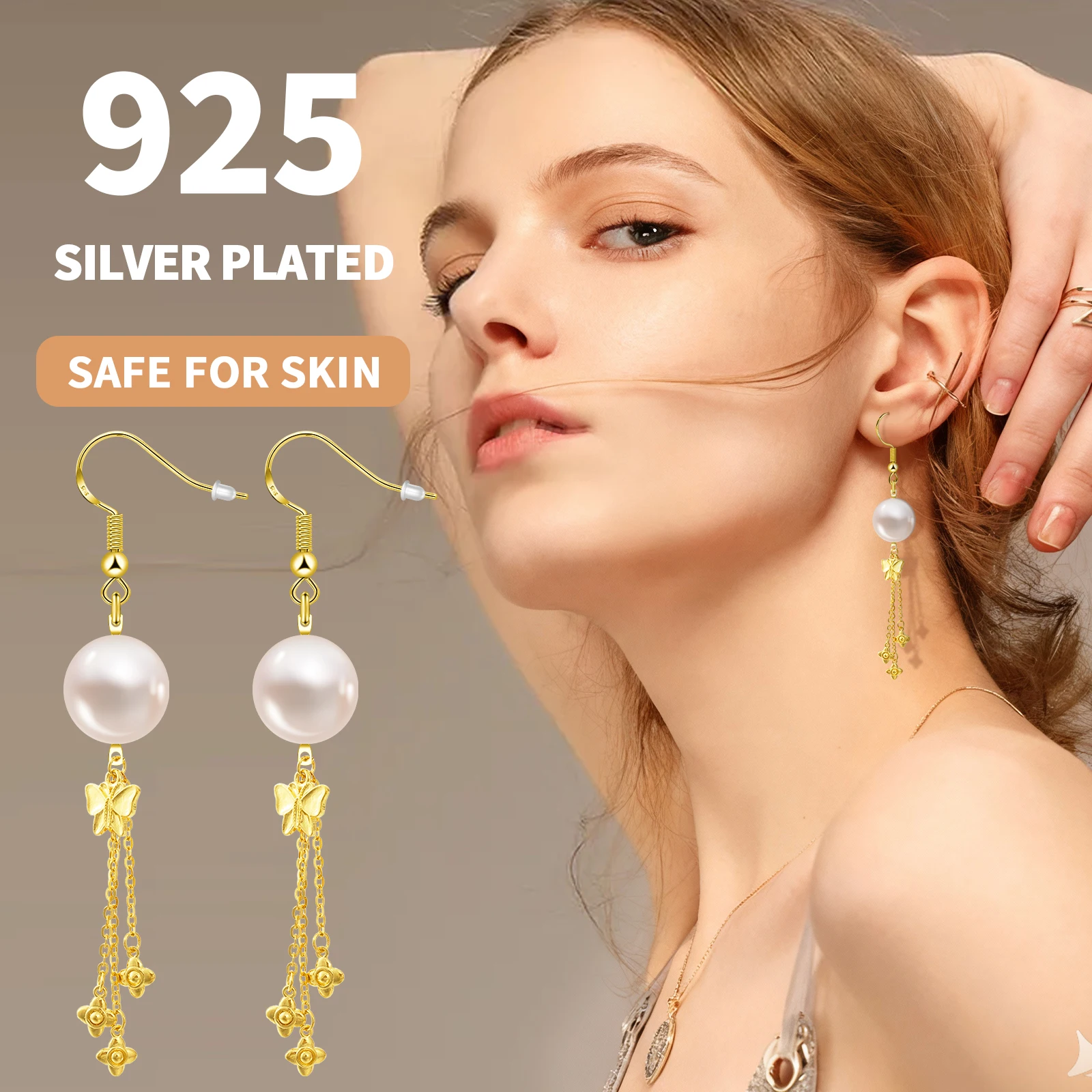 Ganchos de brinco banhados a prata/ouro 925 para fazer joias, kit de fabricação de brincos hipoalergênicos de 900 peças, descobertas de brincos, anéis de salto