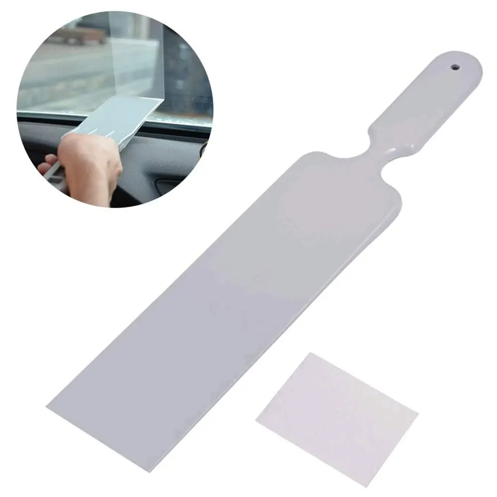 1PC Grey PP Car Window Squeegee Cleaning Tool Long Handle Squeegee Windshield Cleaning Scraper for Car Front Windows Rear Glass