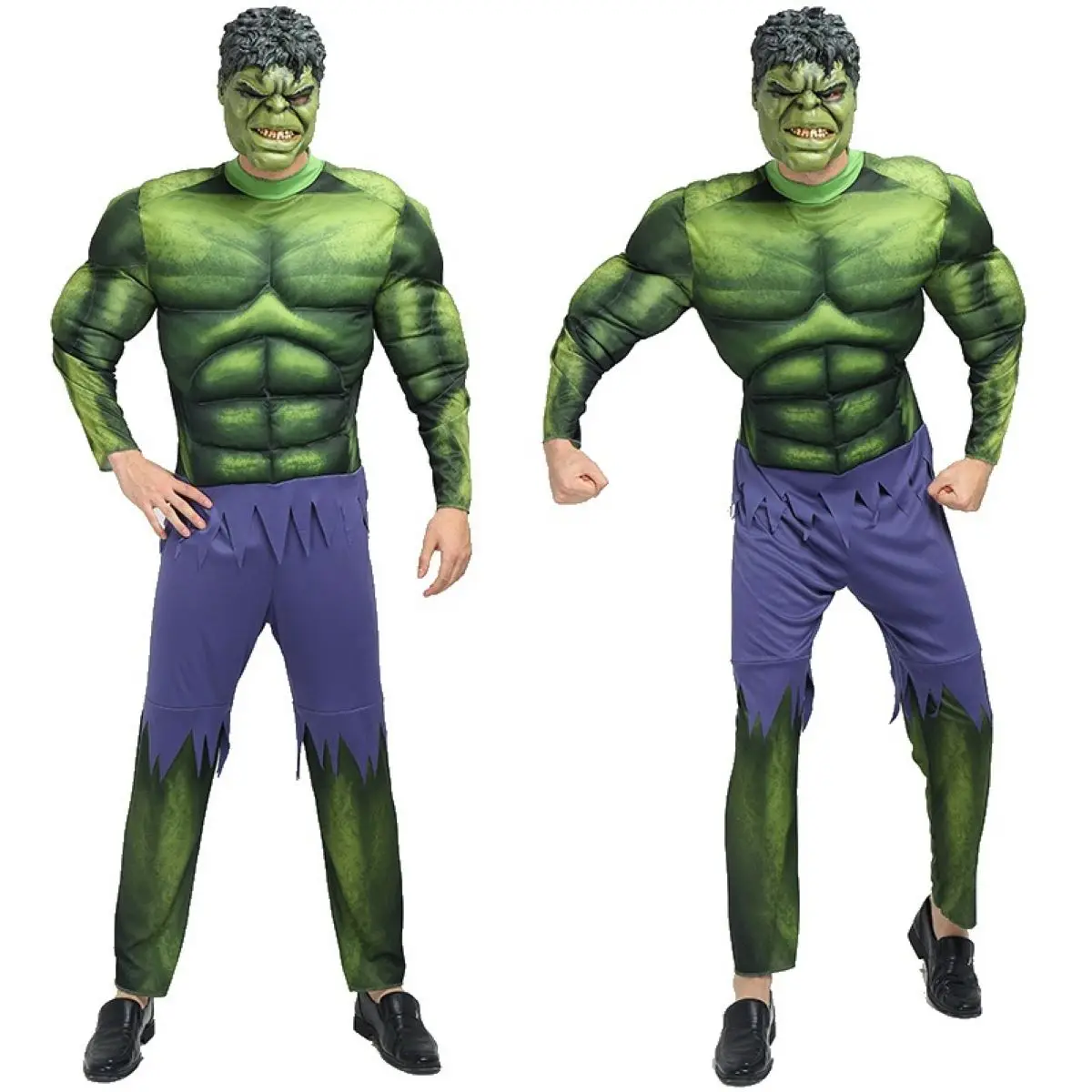 Costumes de fête d'Halloween pour enfants, modèle vert angiMuscle, combinaisons cosplay, masques MEDK, vêtements de cosplay pour enfants et adultes