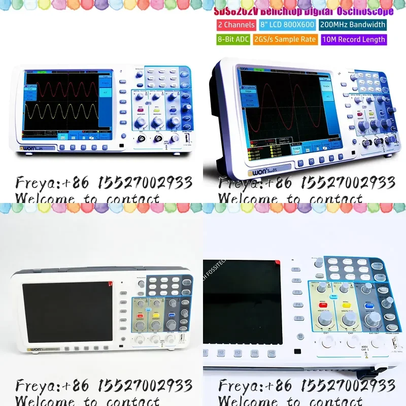 OWON SDS8202V High Precision Digital Oscilloscope 200MHz Bandwidth Dual 2GS/s 10M Record Length 8
