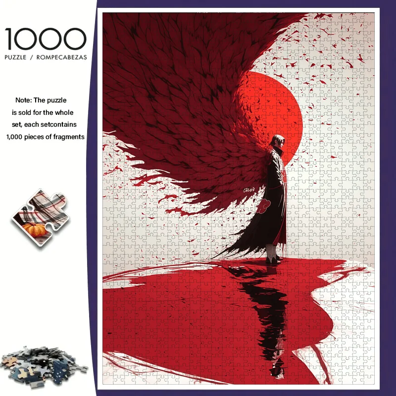 1000 Stück Anime-Themen-Puzzle – japanische Manga-Kunst mit dynamischen Action-Szenen, großes herausforderndes Puzzle für Erwachsene und Fami