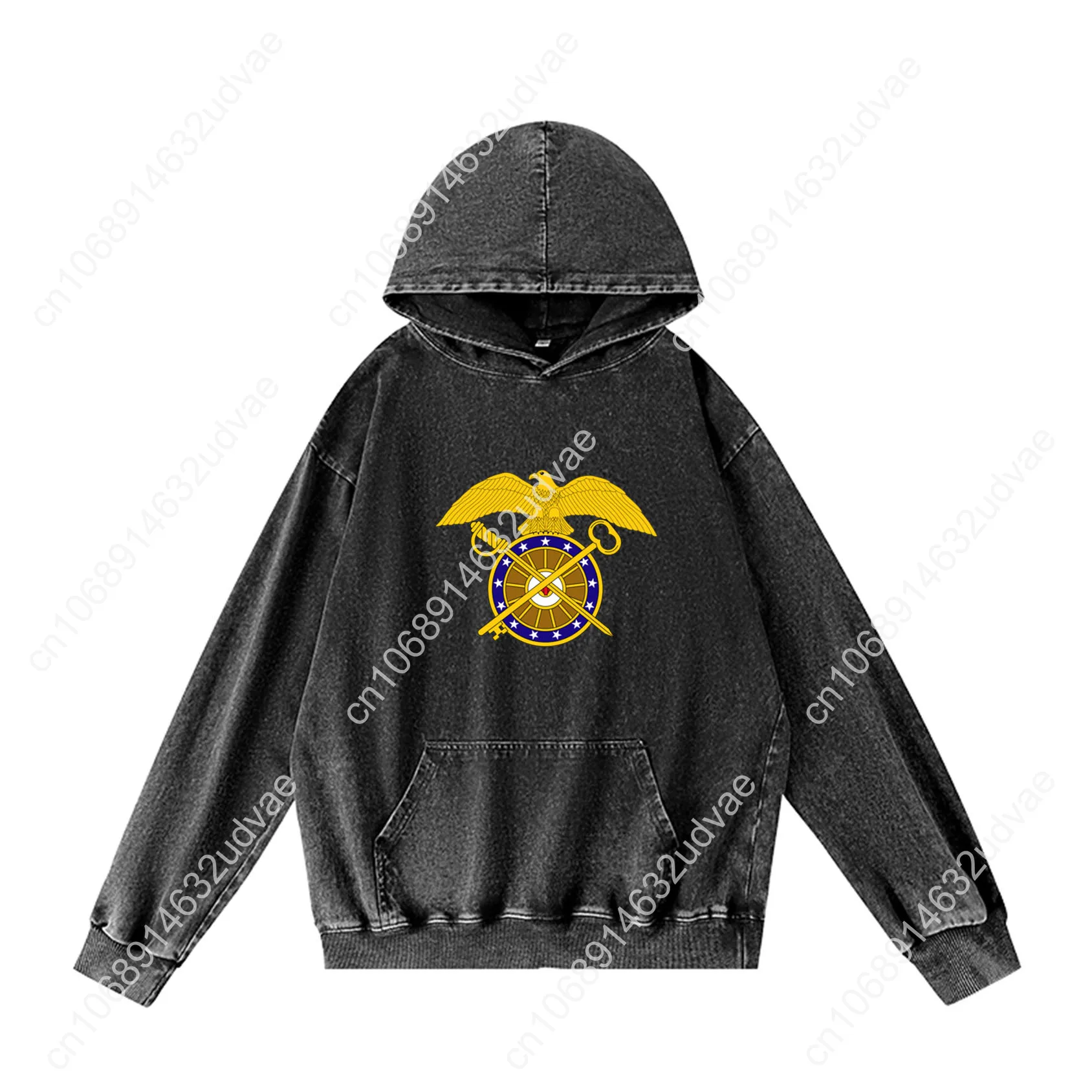 US Army Branch Quartermaster Corps Hoodies Retro Hooded Sweatshirt Man Woman Teenager Vintage Pullover Sweat Customized Tops