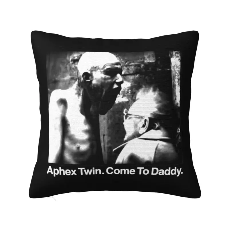 Aphex Twin Come To Daddy Throw Pillow Case 50*50cm Sofa Cushion Cover Square Polyester Pillowcase Double-sided Printing