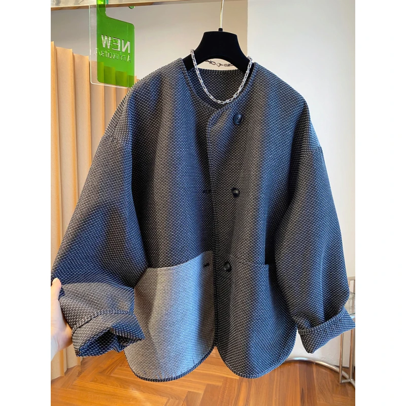 

High-End Women's Loose Faionable Outerwear Autumn 2025 New Sle Beautiful Unique Sli Top Quali Cotton Blend orts