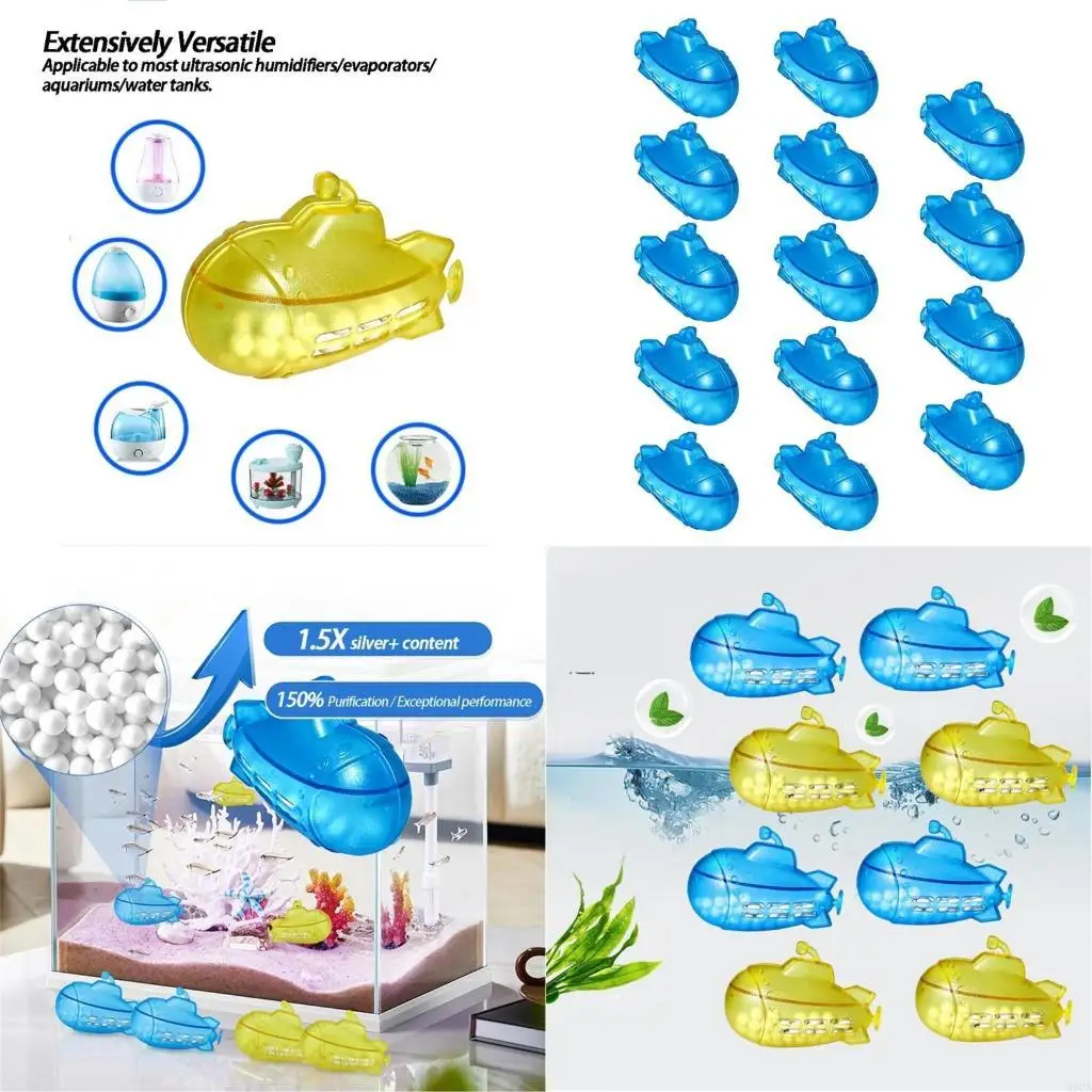 M6CB 14Pcs Submarines Purifie Water Soften Hard Water for Warm Cool Most Humidifiers Hard Water Humidifier Filters Accessories