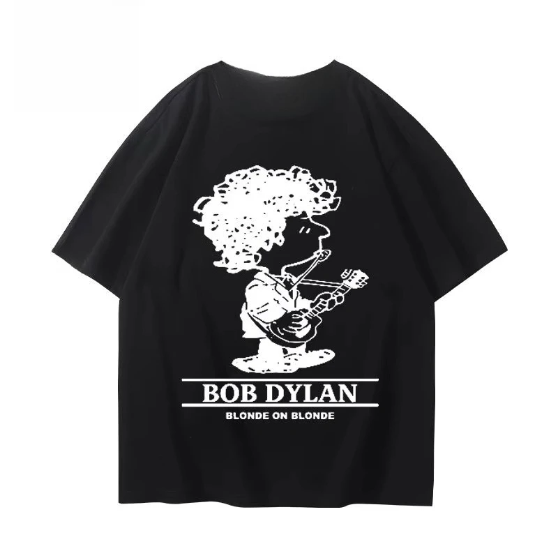 

Bob Dylan Movie Rock Poet Peripheral Short Sleeved Men's and Women's Summer Retro T-shirt From The United States