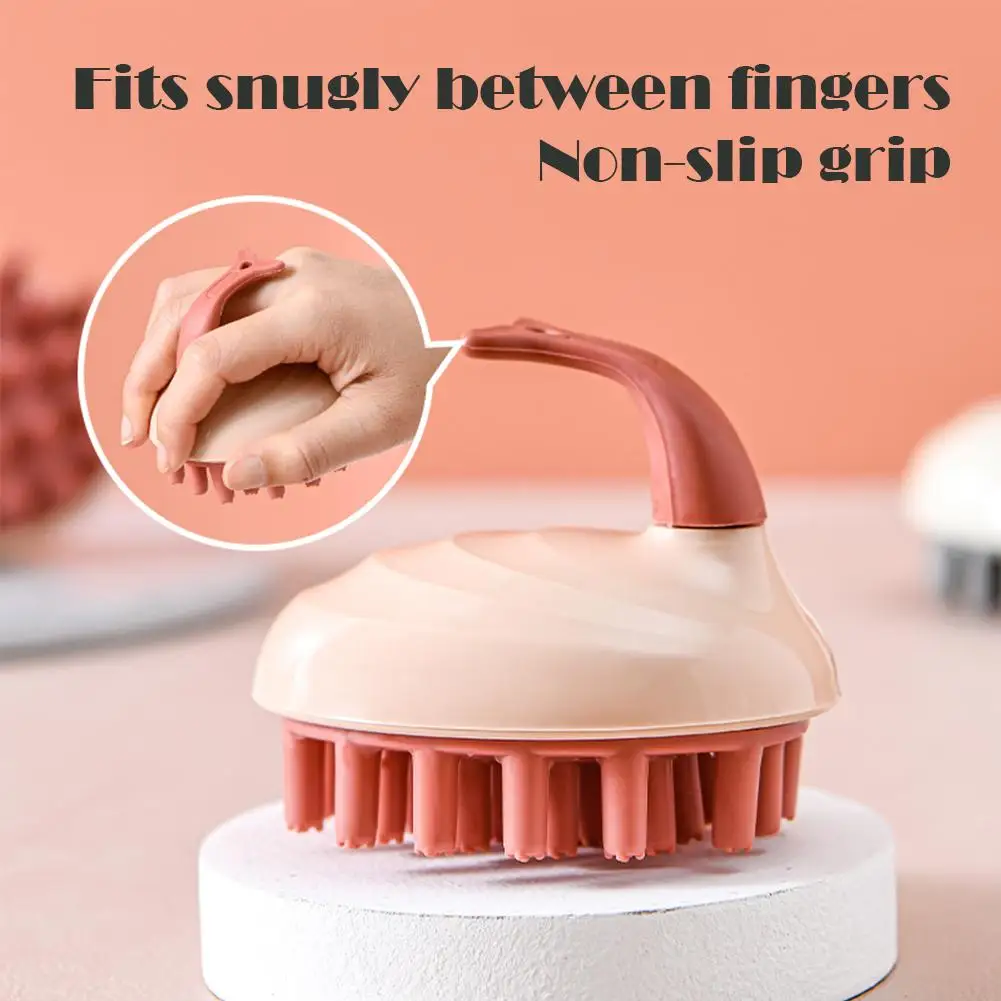 Silicone Shampoo Head Scalp Massage Brush Silicone Body Brush Hair Washing Comb Bath SPA Shower Massage Hair Brush