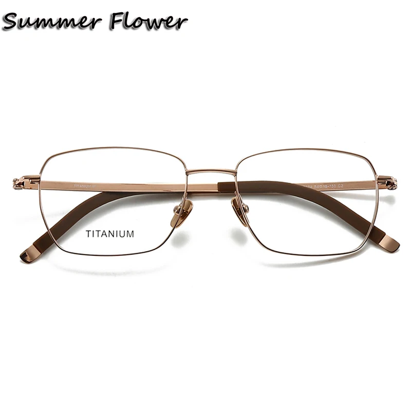 

54mm Titanium Optical Frame Male Medium Size Eyewear Ultra Light Flexible Man Gafas for Personalize Prescription Lens