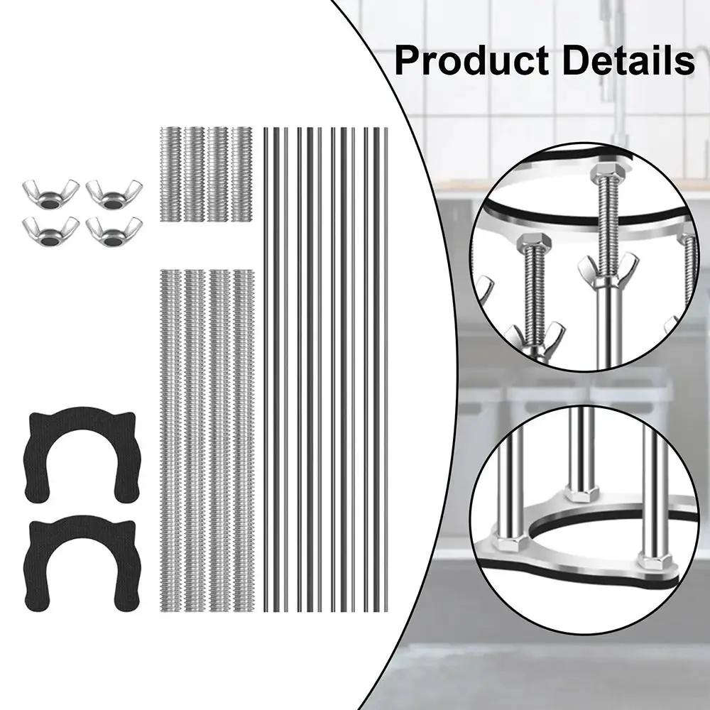 

1Pcs Adjustable Undermount Sink Bracket Set Antislip Portable Support Repair Kit Easy Installation Sink Support Legs