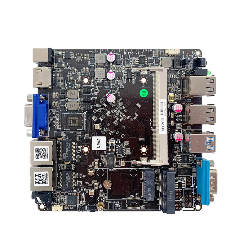 Dual Lan Mini Itx Small Board 12*12cm Integrated Quad Core N2940 N2840 Fanless X86 Rs232 Mini Desktop Pc Motherboard