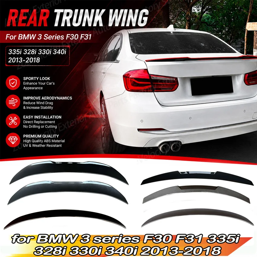 

Rear Trunk Spoiler Wing Lip For BMW 3 Series F30 F31 335i 328i 330i 340i 2013-2018 For PSM MP M4 Style Airfoil Body Kit Tuning