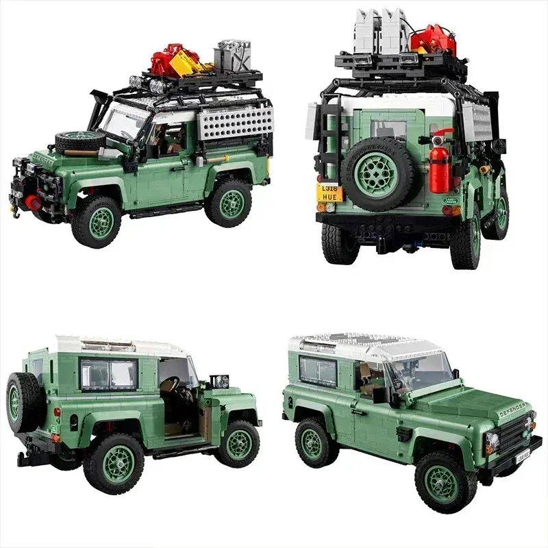 جديد عالي التقنية Land Rovered Defender 90 الطوب متوافق مع سوبر على الطرق الوعرة سباق السيارات اللبنات 2336 قطعة هدايا ألعاب الأطفال