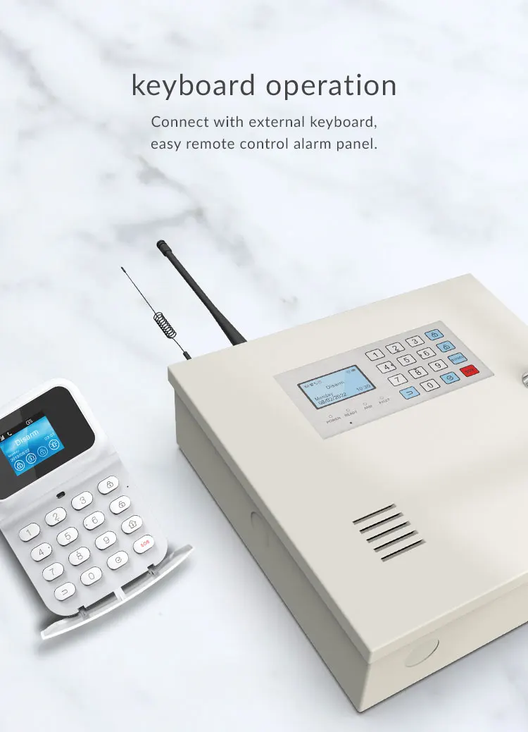 hot sale 2G/4G/LAN/PSTN networks Support 4 wired keyboard industrial  wireless security alarm systems