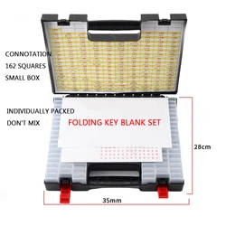 Car Key Embryo Storage Box 162 Compartments Anti-Mixing Folding Key Head Classification Storage Box Set