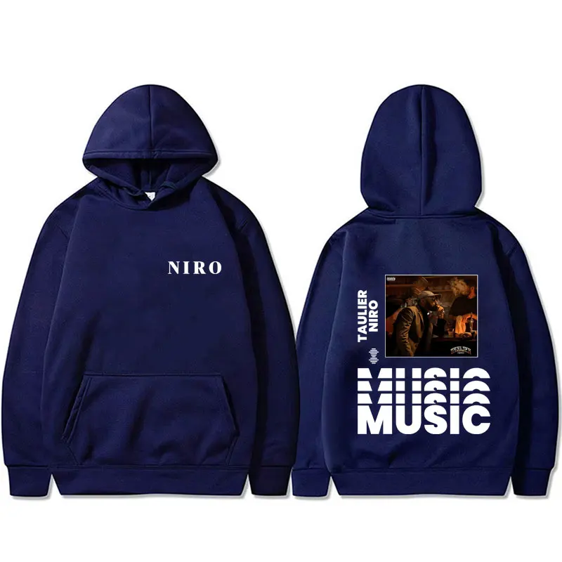 Rapper Niro Taulier Album Graphic Hoodie Men Women Hip Hop Rock Sweatshirt Unisex Fashion Vintage Casual Fleece Cotton Hoodies