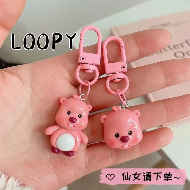 New Pororo beaver High Color Value Doll Keychain Kawaii Student Schoolbag Decoration Super Cute Creative Birthday Gift