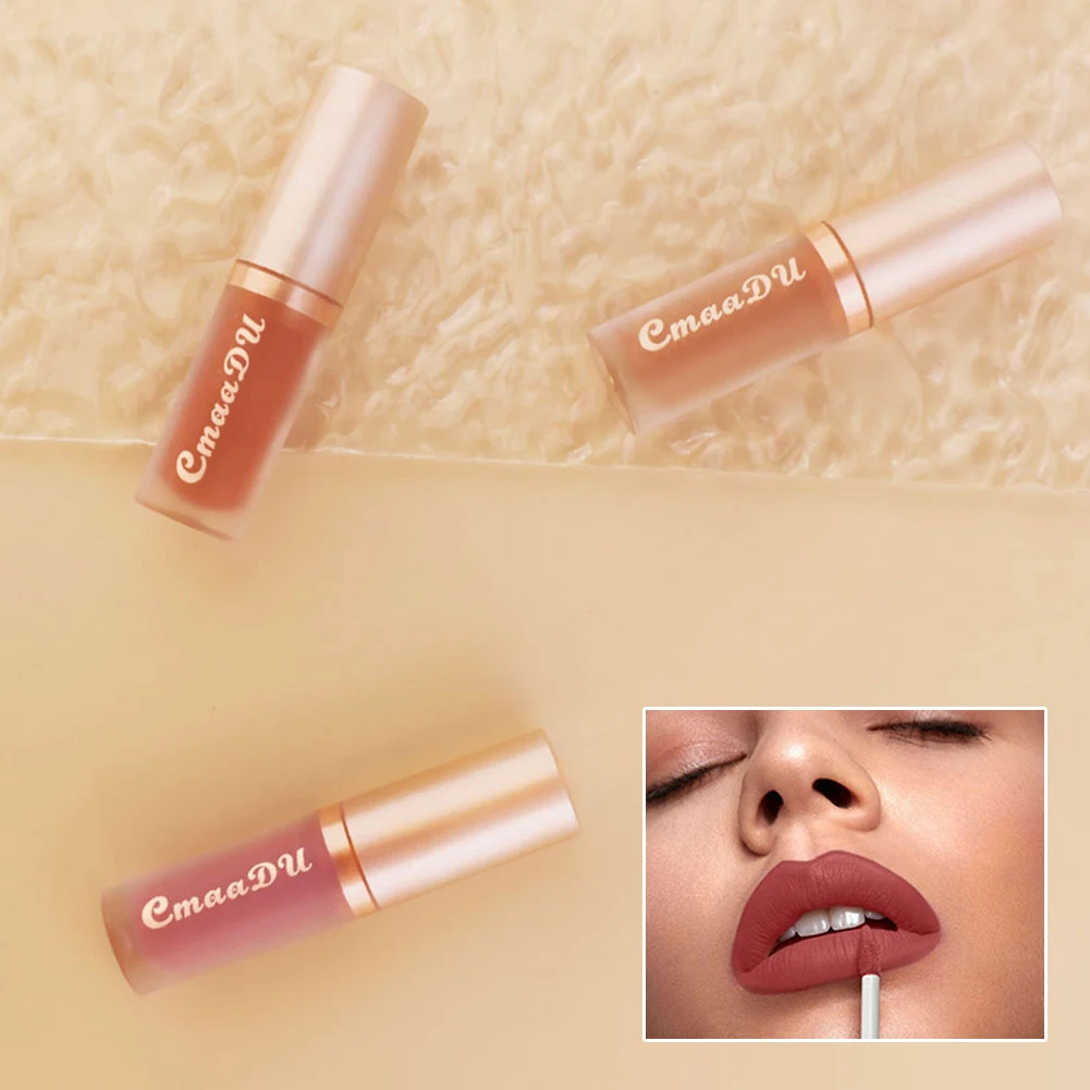 Brillo de labios mate con perfecciones duraderas, textura sedosa, bálsamo labial, taza antiadherente hidratante para estudiantes, regalo de oficina para mujeres