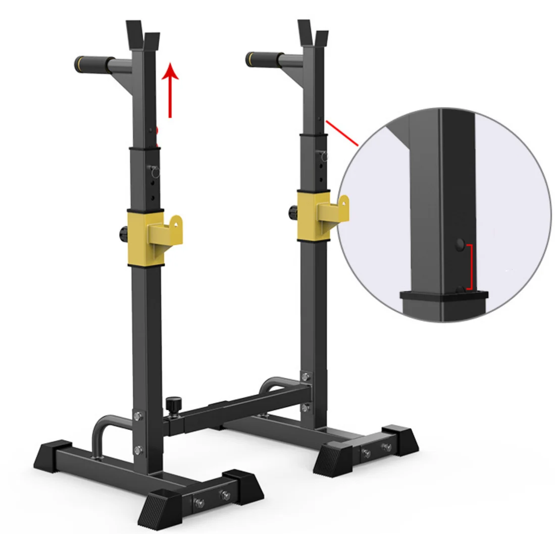 Multifunctionele Squat Bench Press voor thuisfitness, halterbedmachine, halterrek, beugeluitrusting, eenvoudige parallelle staven