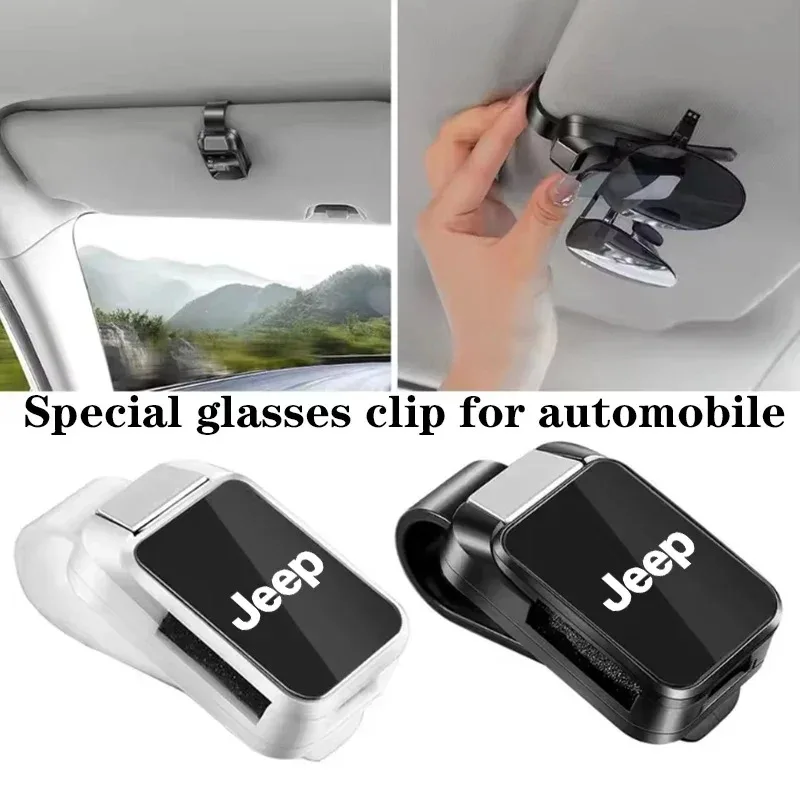 

Universal Car Sun Visor Sunglasses Clip Card Holder For Jeep Avenger Patriot Wrangler Auto Interior Accessories