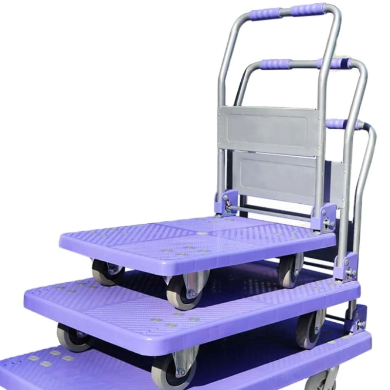 

Heavy Duty Warehouse Plastic Platform Hand Hospital Trolley