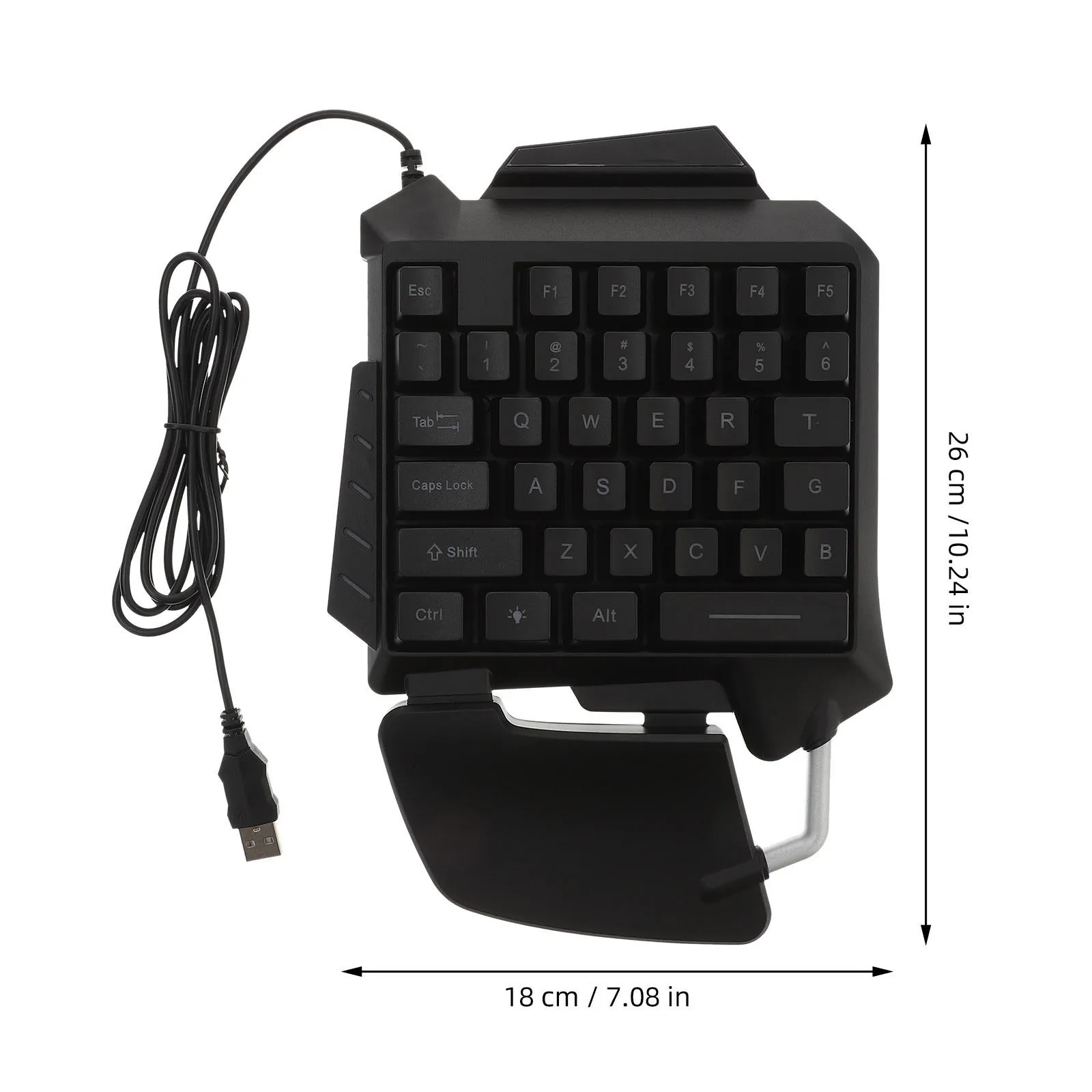 Teclado para juegos retroiluminado mixto Rgb de una sola mano 3 colores teclado de Control compacto ligero para juegos de ordenador portátil