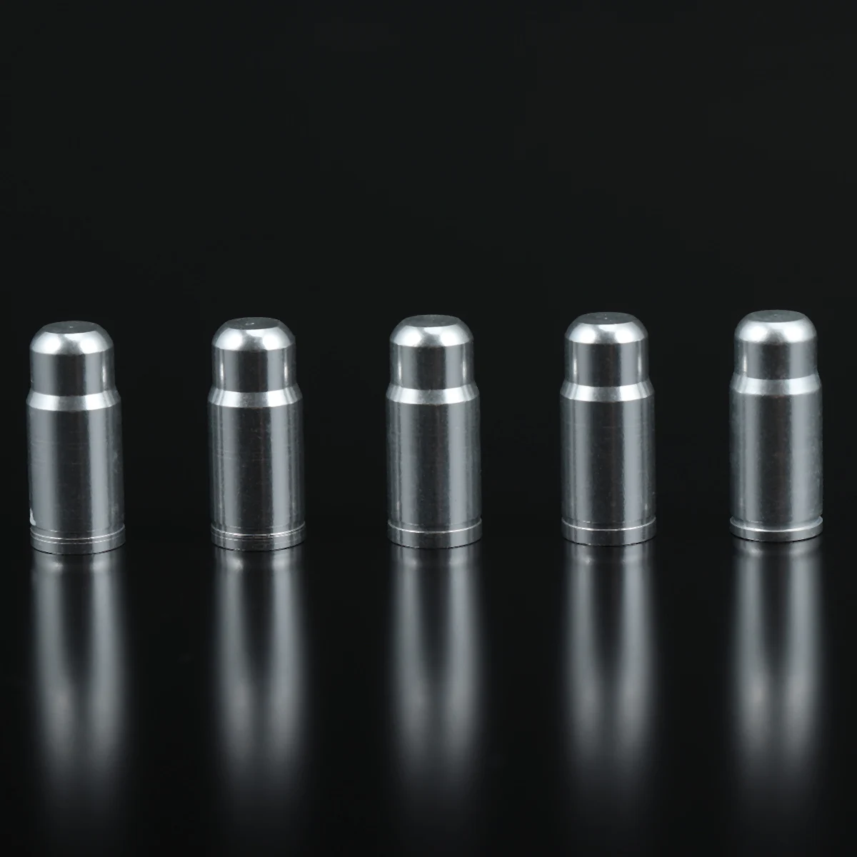 

5Pcs Aluminum Alloy Bike Tire Caps French Style Polished Anodized Anti Leak Dirt Rainproof Replacement for Bicycle Mountain Bike