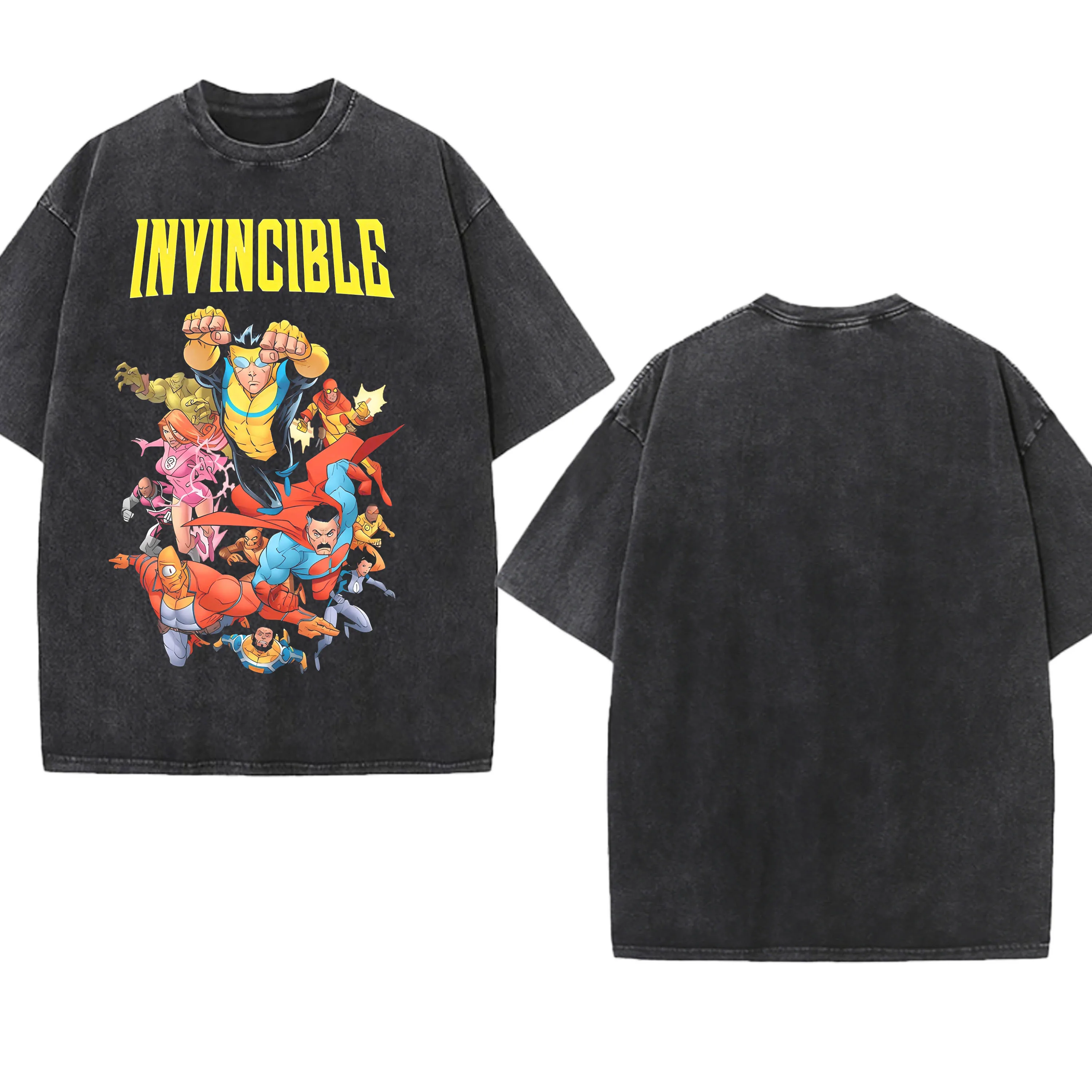 

Непобедимые потертые футболки с супергероями для мужчин и женщин для взрослых, аниме, футболка из 100% хлопка с круглым воротником и короткими рукавами, всесезонные топы