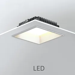 Panel LED empotrado regulable, luz de techo cuadrada, 1 piezas, 12W, 18W, 24W, CA de 110V -220V