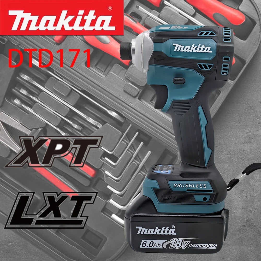 

Makita DTD171 Brushless Impact Driver Rechargeable Screwdriver Drills Cordless Power Tools 18V Motor Bare Tool Speed Power Tool