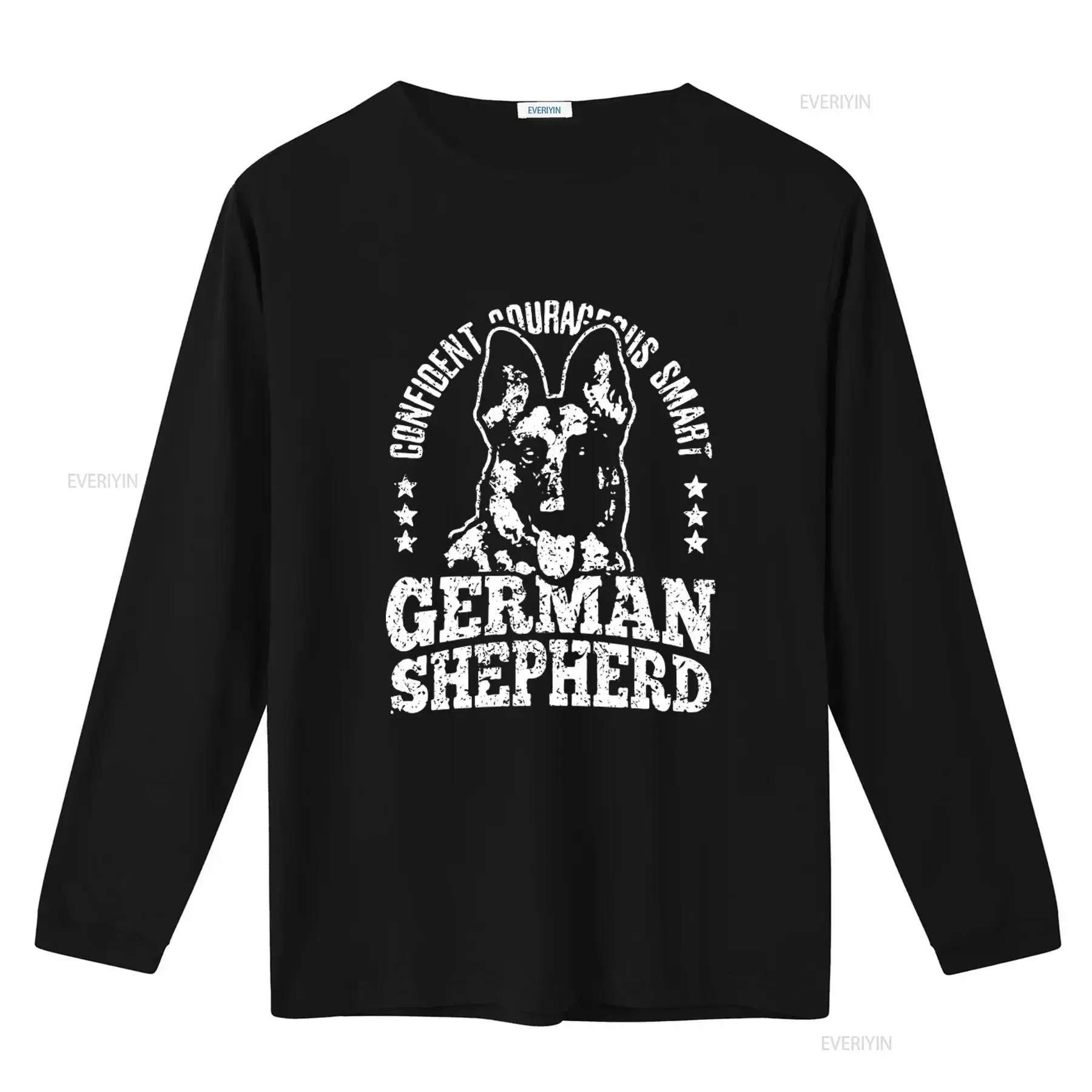 German Shepherd Dog Confident Courageous Smart T Shirt for  vintage Washed Top For Everyday Wear Versatile Comfortable