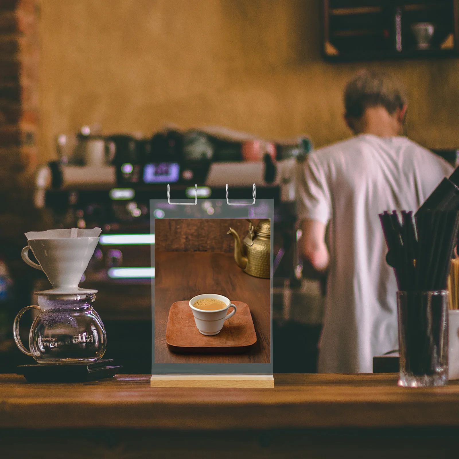 

Acrylic Menu Display Stand Double Sided Flip Clear Table Sign Holder Poster Display Rack for Restaurant Cafe Acrylic Stand